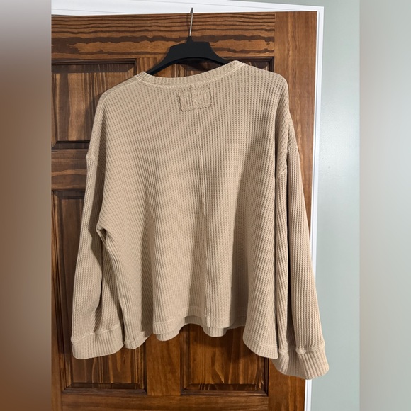 We The Free - Dawson Waffle Knit Top - smooth stone - M - Picture 5 of 7